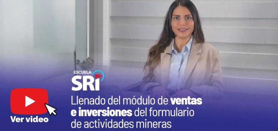 Llenado del módulo de ventas e inversiones del formulario de actividades mineras