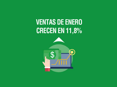 Ver la noticia LAS VENTAS TOTALES DE ENERO CRECEN EN 11,8% E IMPULSAN EL CRECIMIENTO ECONÓMICO DEL PAÍS