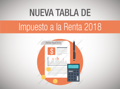 TABLA DE IMPUESTO A LA RENTA PARA EL 2018