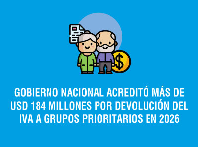 GOBIERNO ACREDITÓ MÁS DE USD 184 MILLONES POR DEVOLUCIÓN DEL IVA A GRUPOS PRIORITARIOS EN 2026