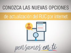NUEVAS OPCIONES DE ACTUALIZACIÓN DEL RUC POR INTERNET